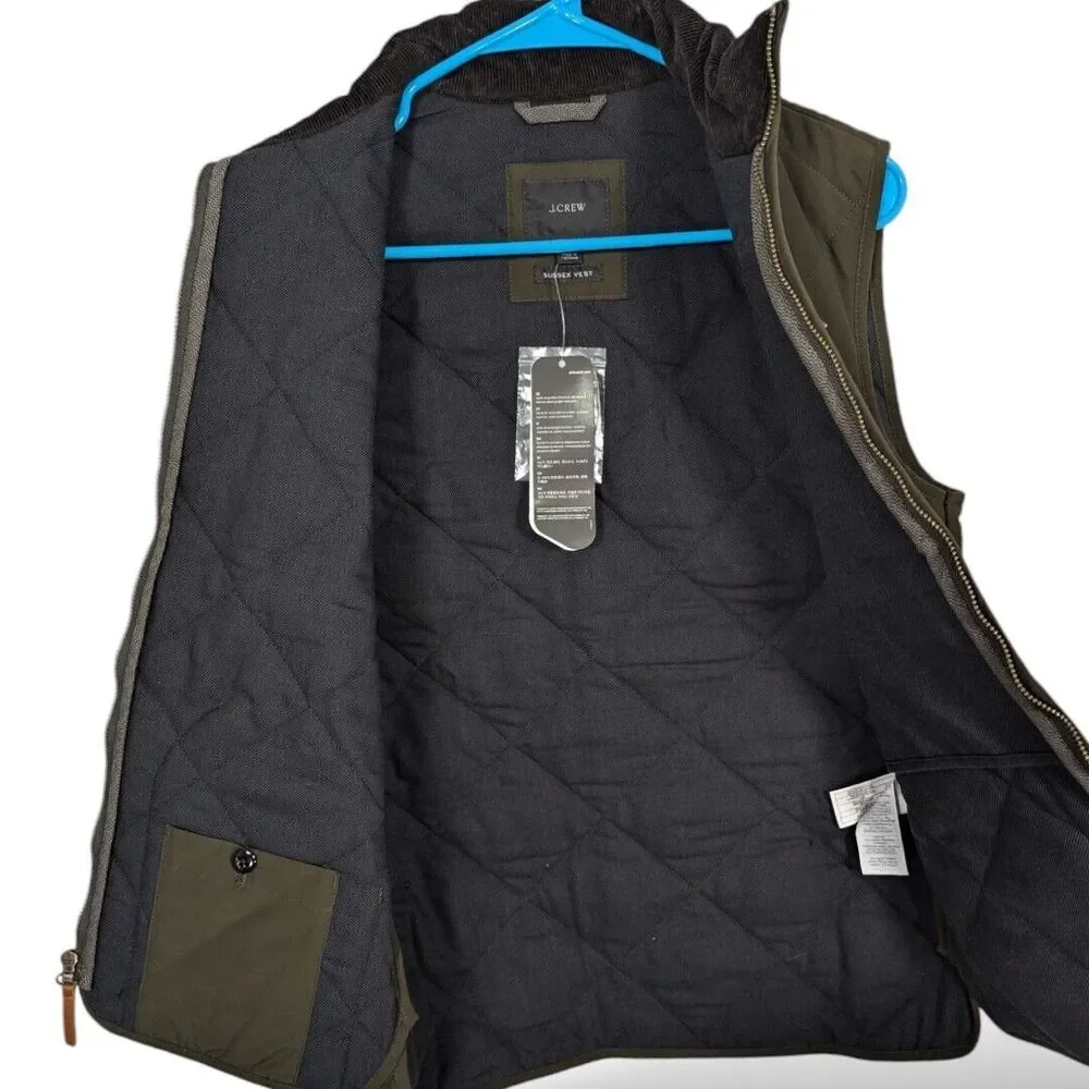 J.Crew Mens Sussex‎ quilted vest XS eco-friendly PrimaLoft Gorpcore Minimalist